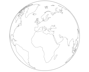 carte monde sur fond blanc